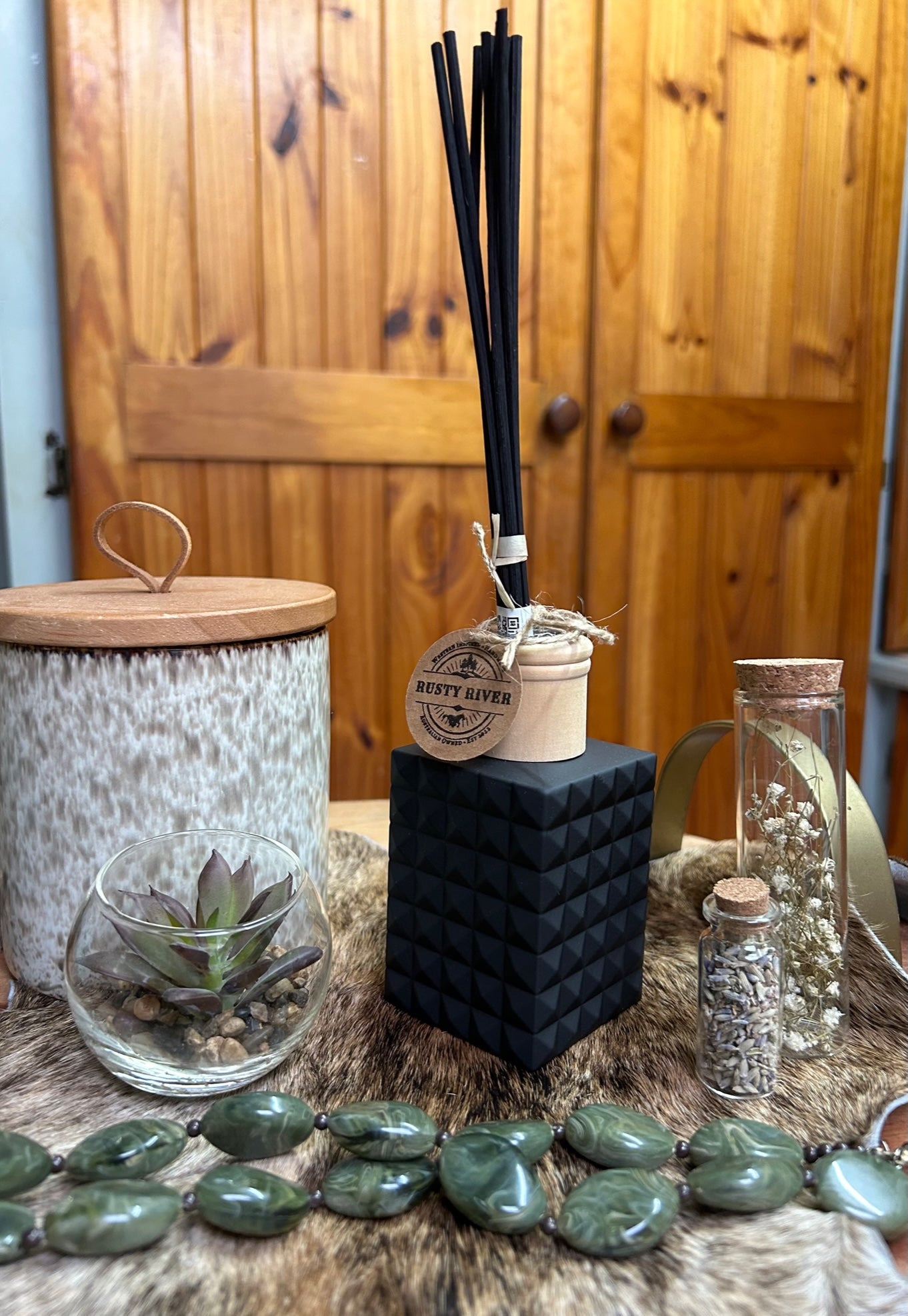 Reed Diffuser - Matte Black Geo Bottle