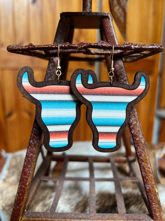 Wooden Bull Head Dangle | Horizon Lines