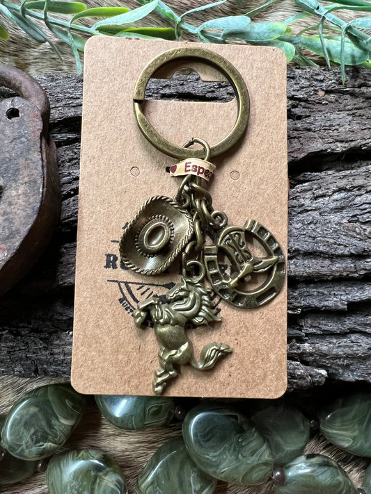 Cowboy Keyring | Bronze